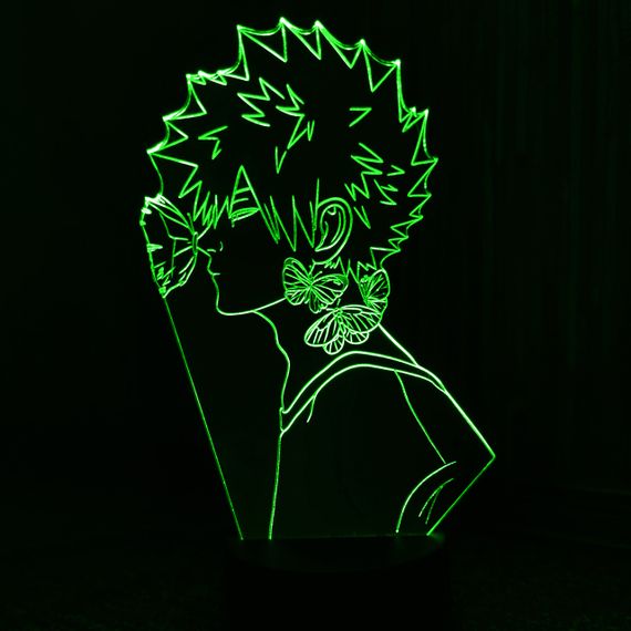 Акриловый светильник-ночник Изуку Мидория 3 зеленый tty-n001627
