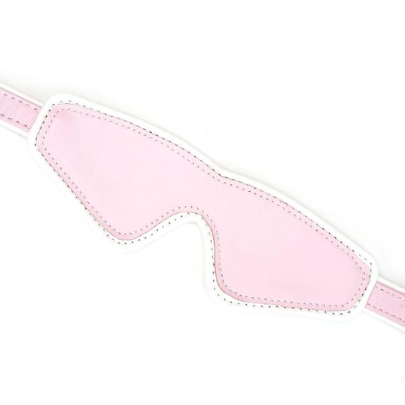 Шкіряна маска на очі Liebe Seele White & Pink Fairy Goat Leather Blindfold Sex Aura | Зображення 2