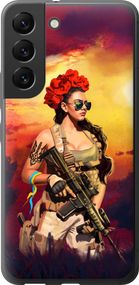 Чехол на Samsung Galaxy S22 Украинка с оружием "5316u-2494-17620"