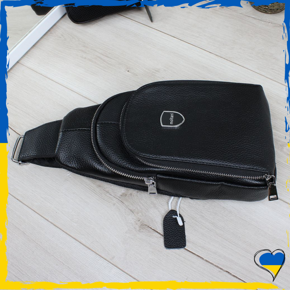 Сумка через плече чоловіча з натуральної шкіри. Джокер чоловічий. Сумка шкіряна чоловіча. Бананка, слінг нагрудна | Зображення 4