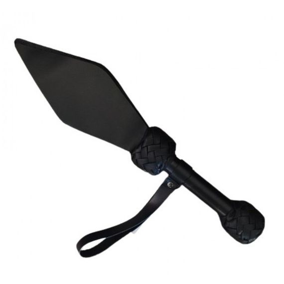 Паддл с двойной ударной частью Candy Hero, кожаный, черный sexstyle