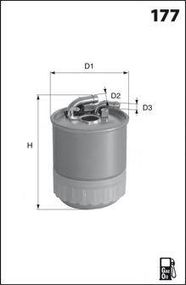 Фільтр палива MANN-FILTER WK82022 на MERCEDES-BENZ B-CLASS (W246, W242)