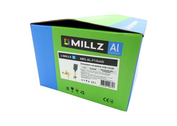 Змішувач для ванни короткий гусак MILLZ золото MRS-AL-F1(Gold) 1/10 | Зображення 3