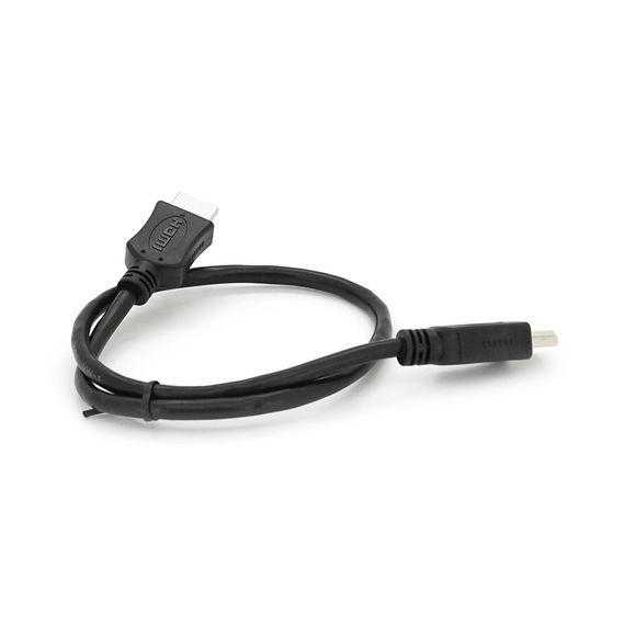 Кабель Merlion HDMI-HDMI HIGH SPEED 0.5m, v1.4, OD-7.5mm, круглий Black, коннектор Black, (Пакет) Q500 | Зображення 1