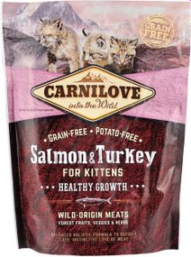 Корм Carnilove Kitten Salmon & Turkey сухий з індичкою та лососем для кошенят 0.4 кг