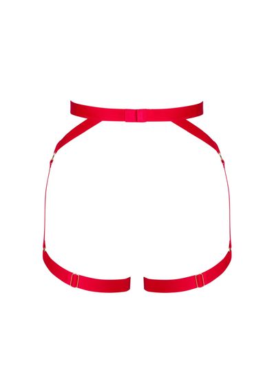 Портупея пояс Obsessive Elianes harness, червона, XS/S | Зображення 7