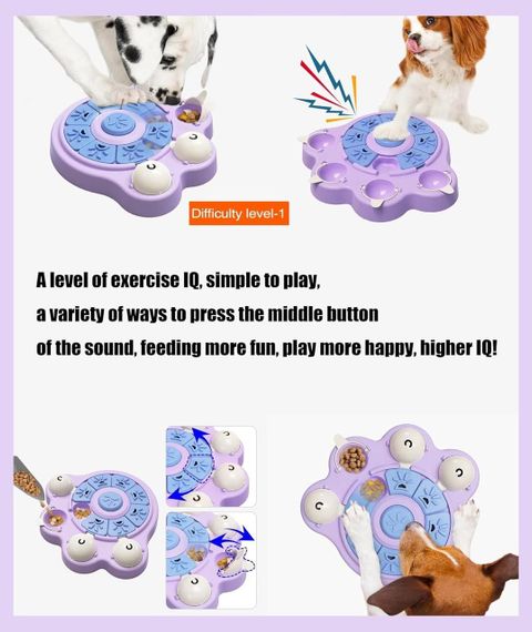 TOKLYUIE Іграшки-головоломки для собак, годівниця для великих собак, інтерактивна головоломка рівня 1 з кормо | Зображення 6
