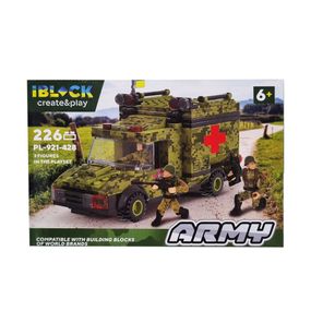 Дитячий конструктор Армія IBLOCK із фігурками Конструктор для дітей військова техніка Айблок