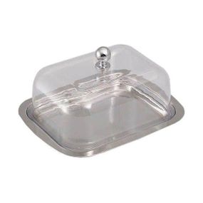 Масленка Gipfel GP-5517 15х12х8 см срібляста