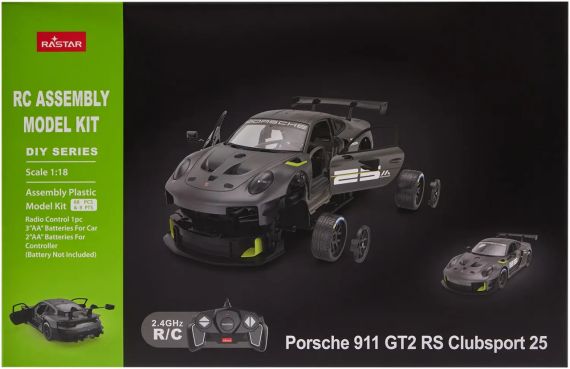 Машинка-конструктор Rastar Porsche 911 GT2 RS Clubsport 25 1:18. Сірий | Зображення 6