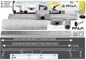 Трап для душу NAPO 70х7х5,2 см FALA-75378