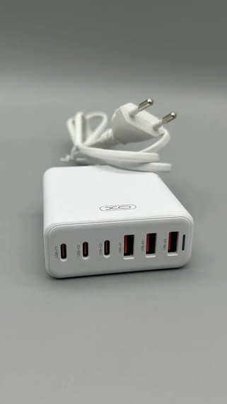 Мережевий зарядний пристрій для телефона XO L133 White 75W GaN | Зображення 2