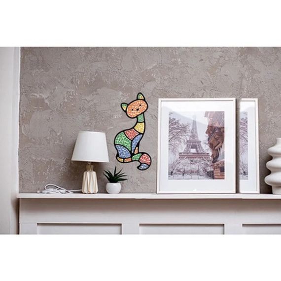 Набор для стеклянной мозаики "Кот" MA3002 хрустальное стекло | Зображення 1