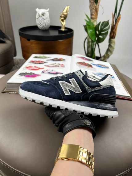 Жіночі кросівки 574 x Stone Island Navy White В3597 38 | Зображення 3