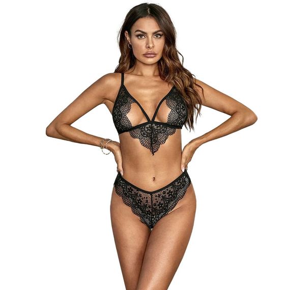 Еротичний комплект Babydoll 40 Чорний 2782