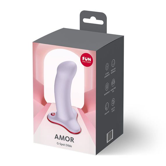 Фалоімітатор Fun Factory AMOR Purple, довжина 14,6 см, діаметр 3,7 см, вигнутий | Зображення 8