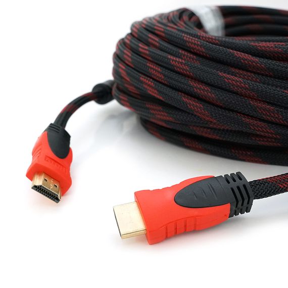 Кабель Merlion HDMI-HDMI 30m, v1.4, OD-7.4mm, 2 фильтра, оплетка, Q20 | Зображення 1