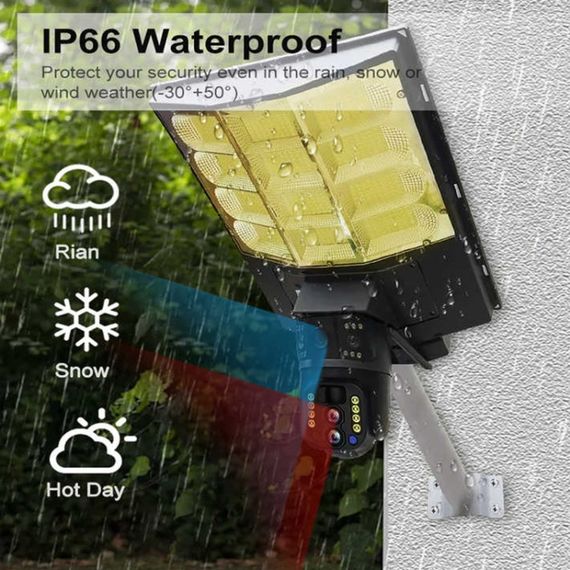 Камера відеоспостереження PTZ вулична WiFi+LED лампа+сонячна панель (SPM-XA01/T19-4G) | Зображення 3
