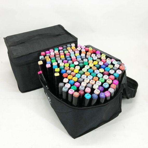 Набір професійних двосторонніх маркерів, Двосторонні маркери для творчості малювання LI-79 | Зображення 7