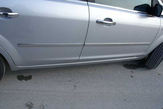 Молдинг дверний (4 шт, нерж) Carmos - Турецька сталь для Ford Focus II 2005-2008 рр | Зображення 1