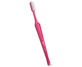 Зубна щітка середньої жорсткості paro® toothbrush M27L з монопучковою насадкою, рожева