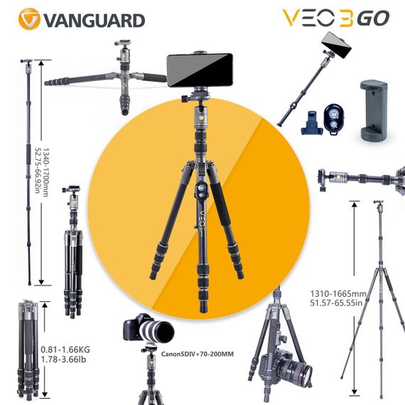 Штатив Vanguard VEO 3GO 265HCB (VEO 3GO 265HCB) | Зображення 6
