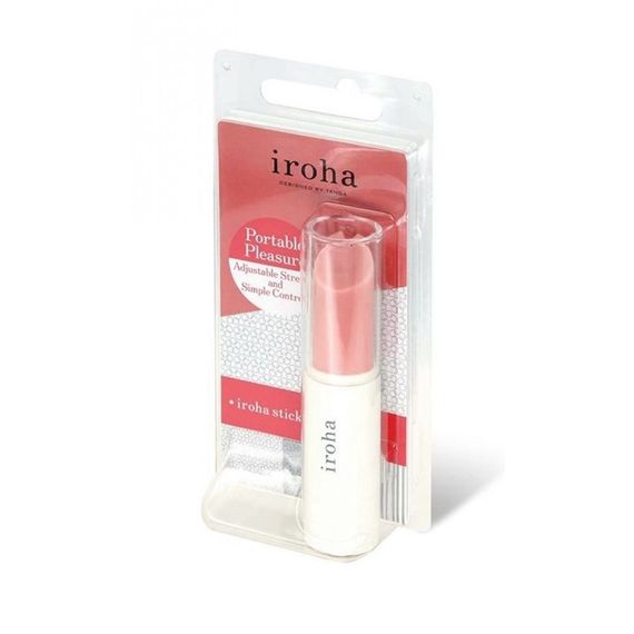 Вибропуля в виде помады Iroha Stick Tenga, медицинский силикон, розовая с белым sexstyle | Зображення 2
