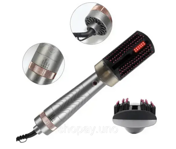 Расческа-фен Hair Steam Brush INFRARED+SPRAY HOTairCOMB 3в1 ∙ Утюжок и фен Hair Steam Brush для выпрямления волос | Зображення 2