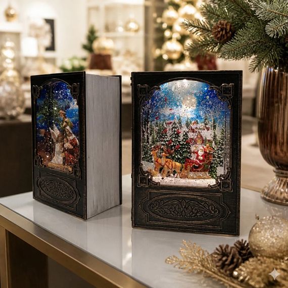 Новогодняя книга с подсветкой XMAS WDL-24023A 19,1 см | Зображення 5