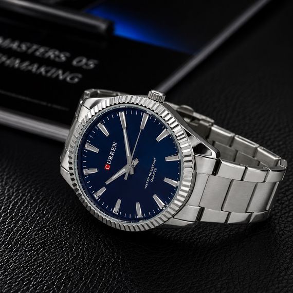 Чоловічий годинник Curren 8425 Silver-Blue | Зображення 4