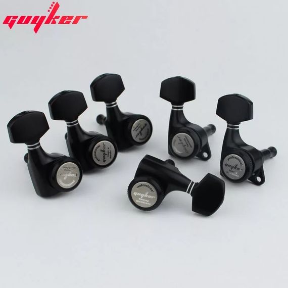 Колки Machine Heads Guyker 6R PRO локовые для электрогитары Fender Yamaha Cort ibanez гитари черные усиленные | Зображення 2