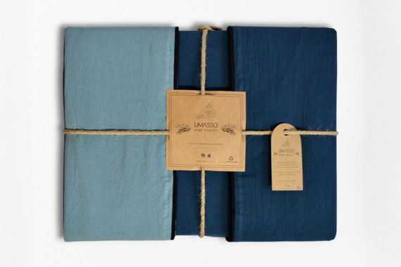 Постельное белье Limasso Stonewashed Essualte 200 х 220 см Akdeniz Mavisi - Dress Blue | Зображення 8
