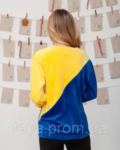 Толстовка колір жовтий/блакитний розмір XL FI_006619 | Зображення 2