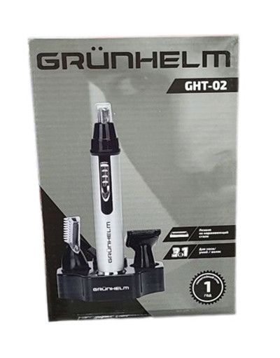 Тример для стрижки волосся носа вух брів Grunhelm GHT-02 3в1 машинка для видалення волосся на батарейках | Зображення 2