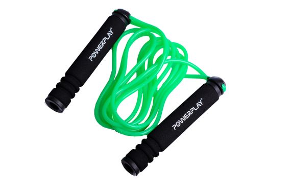 Скакалка PowerPlay 4205 Classic Plus Jump Rope Зелена (2,7m.)