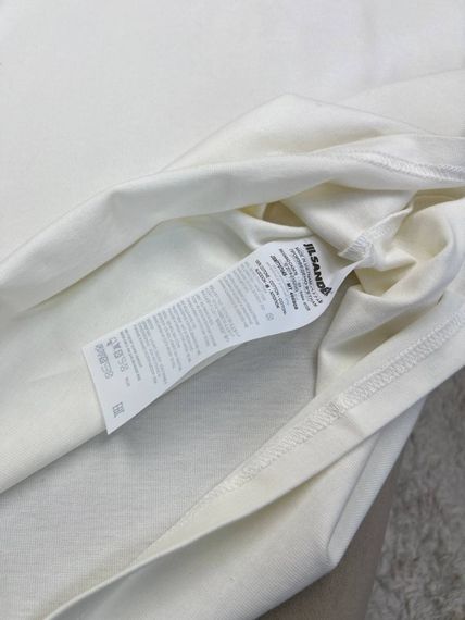 Футболка Jil Sander Classic Logo чоловіча біла бавовна f725 | Зображення 4