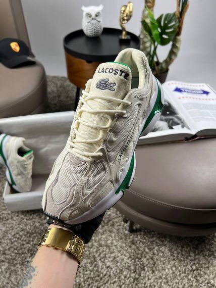 Чоловічі кросівки Lacoste L003 2K24 Beige White Gree (текстиль) A3927 46 | Зображення 7