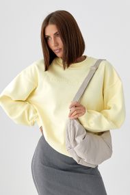 Світшот із начісом вільного крою - лимонний цвет, ONE SIZE (є розміри)