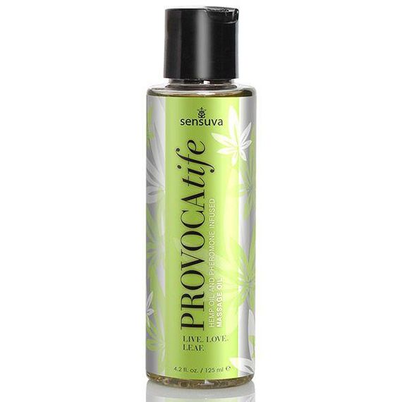 Массажное масло Sensuva: Provocatife Hemp Oil Infused Massage (125 мл) с феромонами и маслом конопли Sex Aura