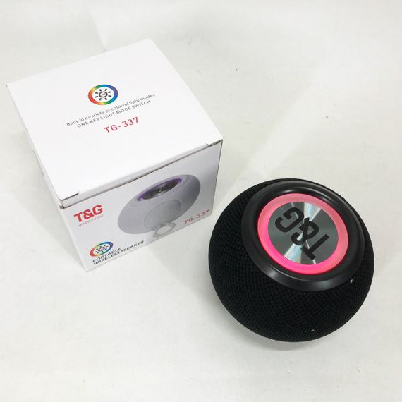 Бездротова потужна колонка TG337 з Bluetooth, RGB-підсвічуванням та радіо. Колір: чорний | Зображення 5