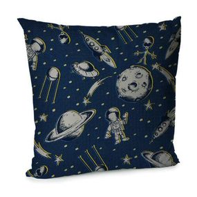 Подушка диванная с бархата Космос 45x45 см (45BP_UNI009)