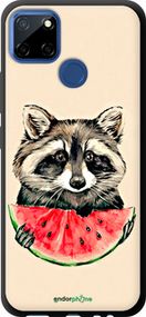 Чохол на Realme 7i Єнотик з кавуном "4605b-2486-2448"