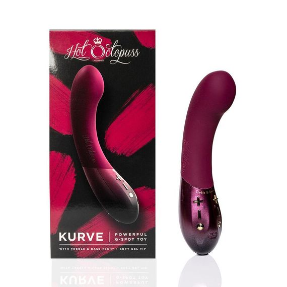Вибратор для точки G Hot Octopuss KURVE, Treble and Bass Technology, 2 мотора, мягкий кончик Sex Aura | Зображення 8