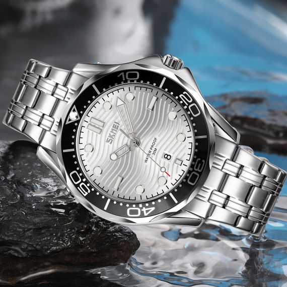 Чоловічий годинник Skmei 9276SSISI Silver-Silver Steel Strap | Зображення 2
