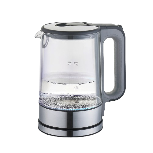 Електрочайник 1,7л 2200W скло (диск) сірий MR-053-GREY Maestro