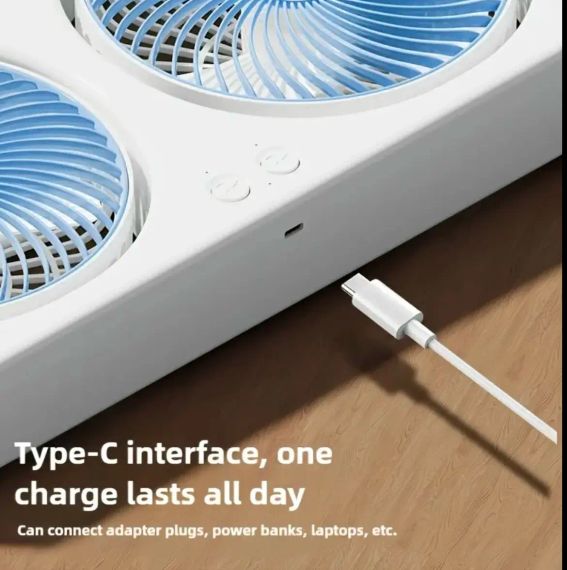 Компактный настольный вентилятор с двойным потоком воздуха и циркуляцией воздуха AND LY-879 | Зображення 7