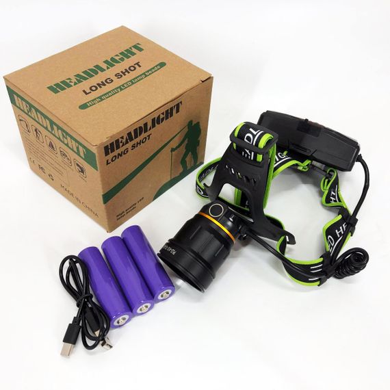 Ліхтарик налобний PLD-A12-2PM10-2TG (WHITE+UV), Ліхтар акумуляторний для риболовлі, Ліхтарик налобний потужний | Зображення 3