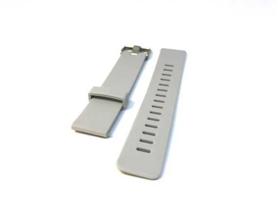 Универсальный ремешок браслет для часов KMITX каучуковый светло-серый | Зображення 1