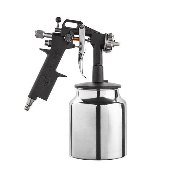 Фарбопульт пневматичний HP, форсунка 1.5 мм, нижній металевий бачок 1000 мл.,5бар INTERTOOL PT-02111 | Зображення 4