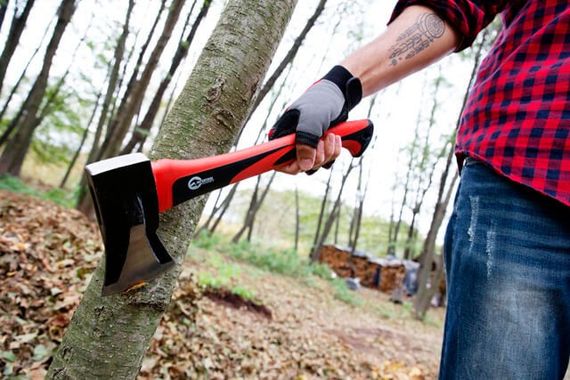 Колун кований 1000 г, ручка з фібергласу INTERTOOL HT-0274 | Зображення 8